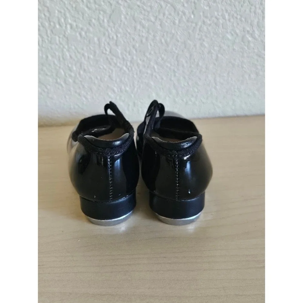 Capezio Kids Black Patent Mary Jane Tap Shoes Tele Tone Taps Size 9M